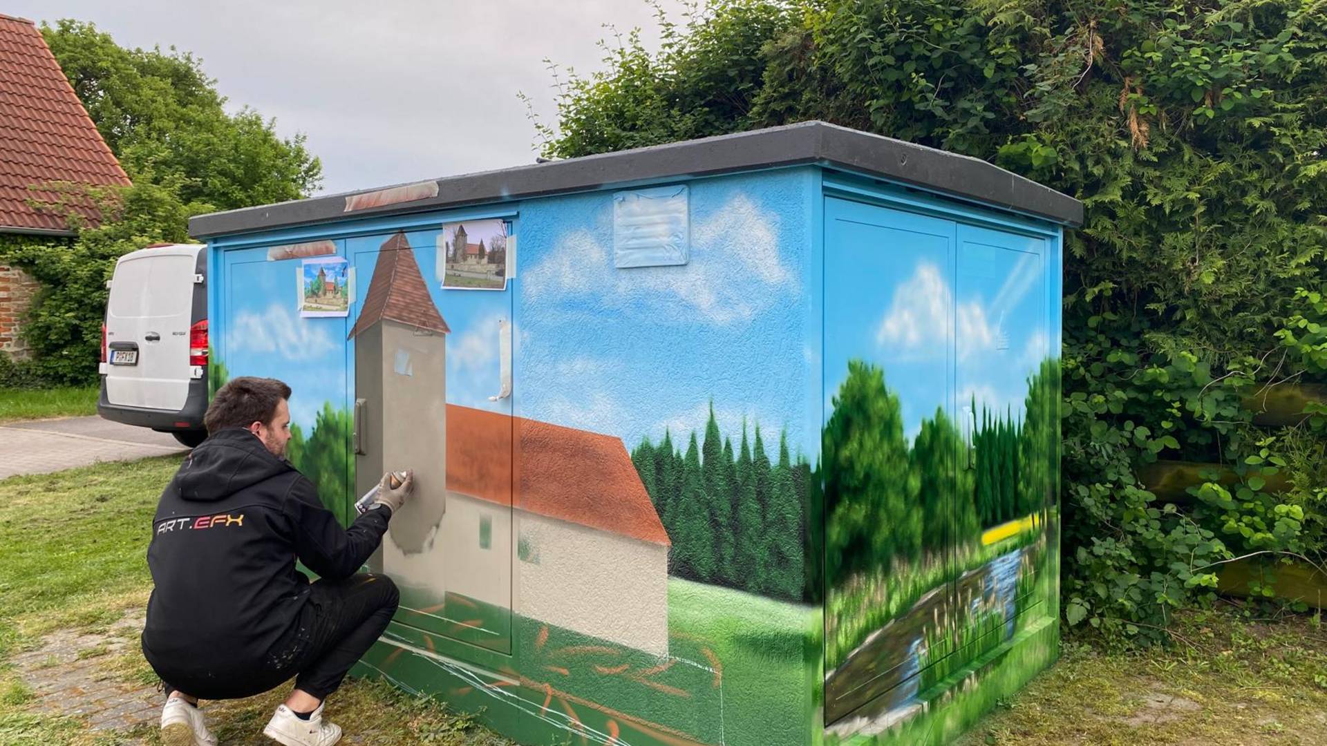 Kunstwerk auf der Trafostation © Avacon Netz GmbH
