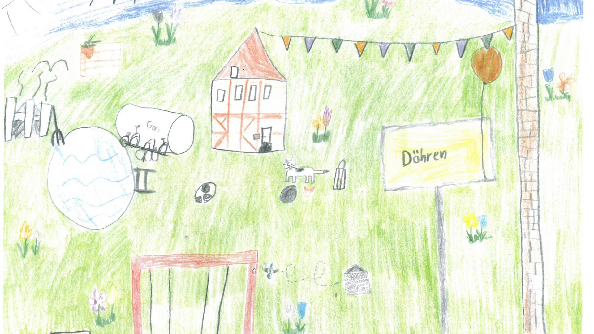 Alter Flachsturm und unser Garten