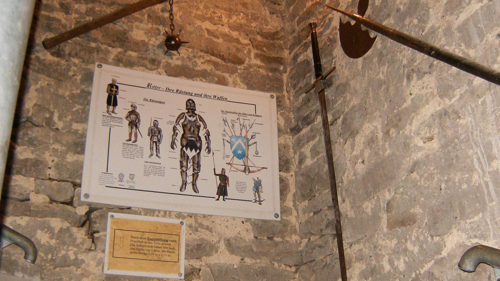 aufstieg im burgturm