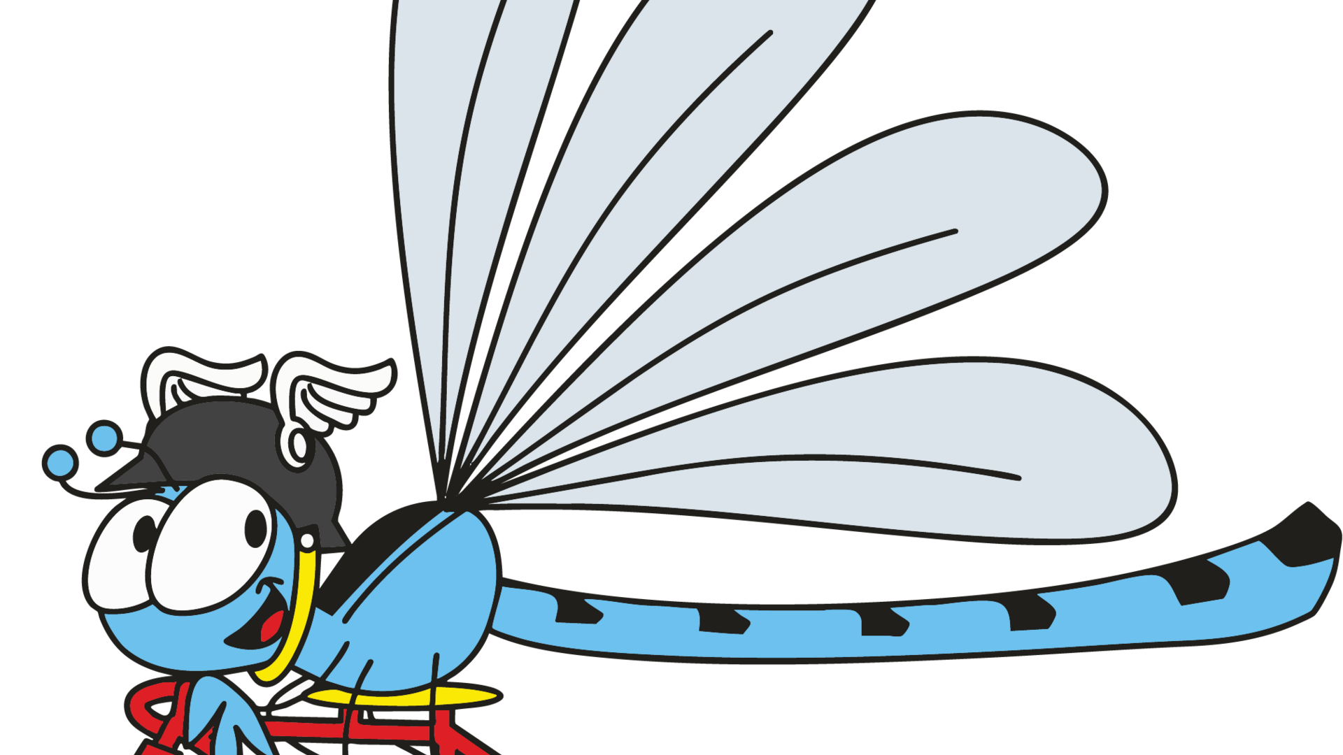 Libelle auf dem Fahrrad