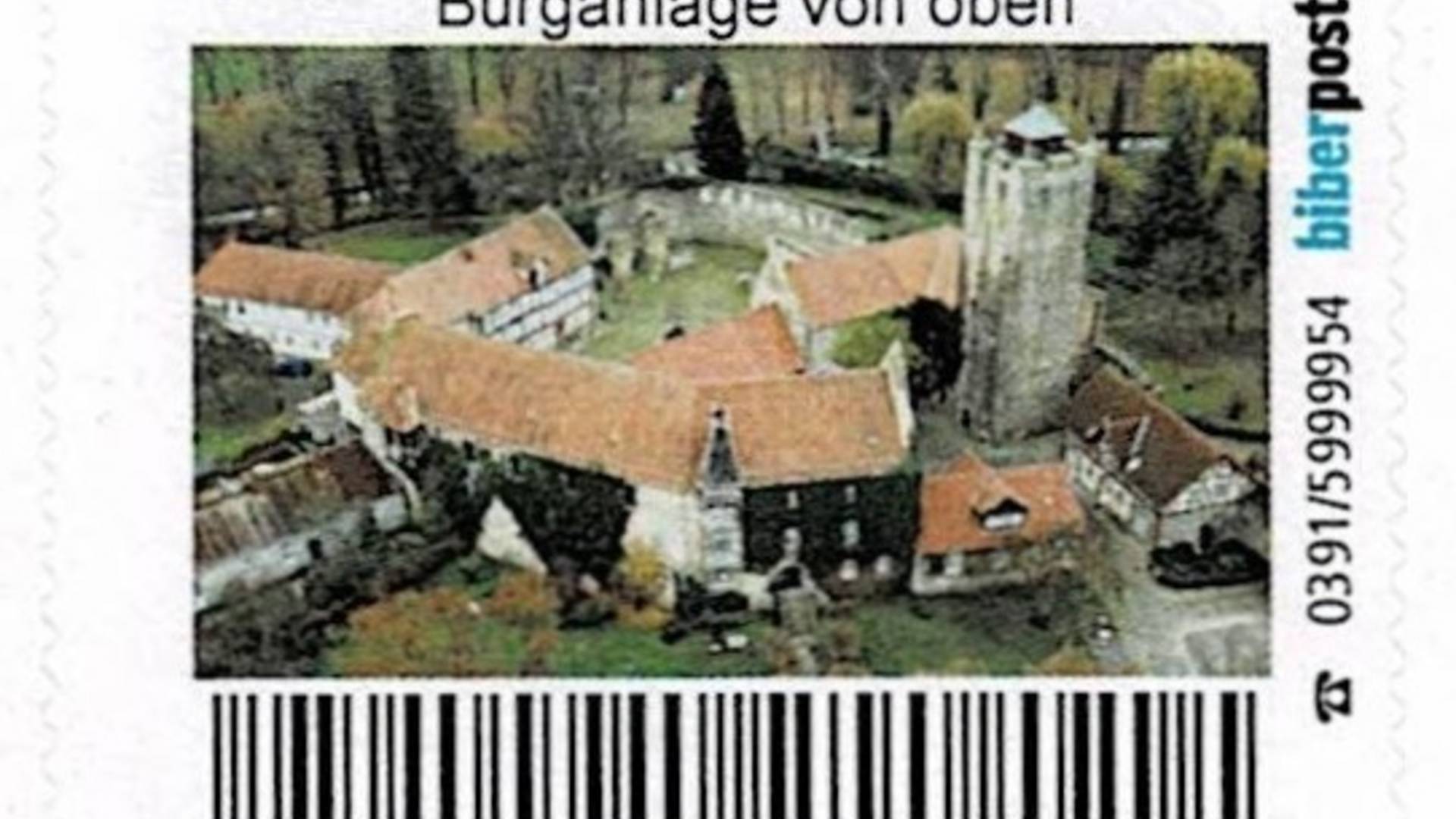 Briefmarkenserie mit unterschiedlichen Burgmotiven herausgegeben © Heimatverein Oebisfelde